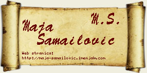 Maja Samailović vizit kartica